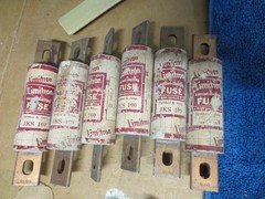 (6) Limitron JKS-100 100A 600VAC Class J Fuse Fast Acting Current Limiting Type