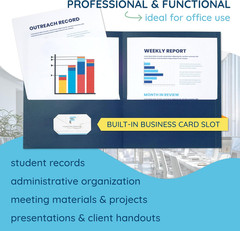 Blue Summit Supplies 25 Pack Paper Two Pocket Folders Bulk, 2 Pocket Folders Bul