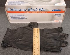 Nitrile Gloves 8 Mil Diamond Texture Black Endurance Plus Case of 1,000 PCS
