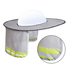 Topbuti 3 Pcs Hard Hat Sun Shade Full Brim Mesh Neck One-Size-Fits-Most, Grey