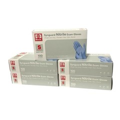 Synguard Nitrile Exam Gloves NGPF-7001 Lot of 5 Boxes / 500 Gloves Size Small