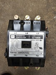 Toshiba C-180E Magnetic Contactor NEMA Size 4+ 170A 120V Coil 3 Pole 600VAC