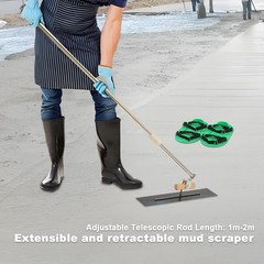 Long Handle Concrete Trowel with Shoes Telescopic Cement Surface Smoothing Tool