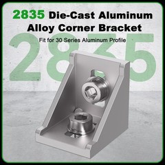 24 Sets Silver 3030 Aluminum Extrusion Profile Connector Corner Bracket Kit