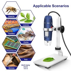 USB Digital Microscope 2MP 40X to 1000X 1920x1080P – Ideal for Coin, Skin