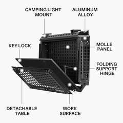 Tacmolle Rear Side Window Storage Box,Modular Storage MOLLE Panel