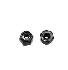 100pcs M3-0.5mm Pitch Black Nylock Nuts Nylon Insert Self Locking Nuts for RC