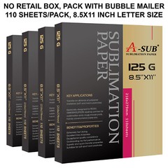 440 Sheets Bulk 125g A-SUB Sublimation Paper 8.5×11 for Sublimation Ink Printers