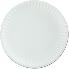 AJM Packaging 9″ Paper Plates CP9GOEWH Gold Label Coated, White, 1000/Case