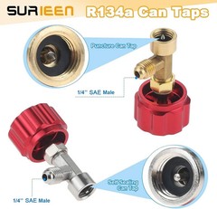R134A Can Tap Valve – Self-Sealing & Puncture Style w/ Tank Adapter for A/C