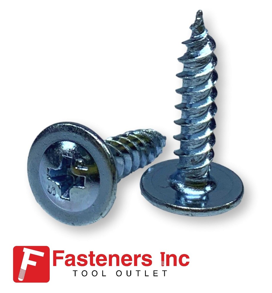 Klath Sharp Point Screws Phillips Modified Truss Head Zinc Plated Steel K-Lath