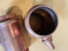 Copper ProPress 1-1/2” x 1-1/2” x 1/2″ Reducing Tee Fitting Viega Pex Press