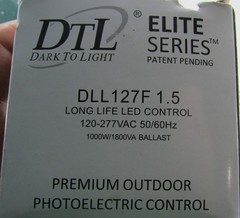 DTL 120/277 VAC 1000 Watt LED Light/Dark Light Photocell Sensor DLL127F-1.5 ANSI