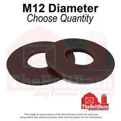 M12 Class 10 Hardened Flat Washers Plain (Pick Quantity)