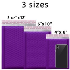 #0 6×10 (6×9) Poly Bubble Mailers Padded Envelope Shipping Bag Purple 5-1000 Pcs