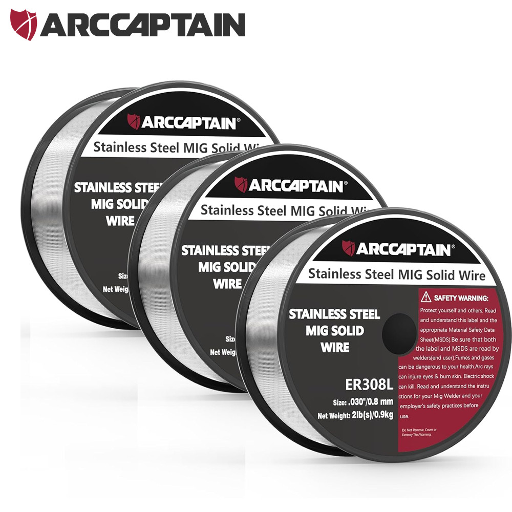ARCCAPTAIN Stainless Steel MIG Solid Wire ER308L 030-Diameter 2-Pound 0.030″