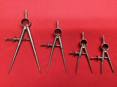 Starrett Round Leg Dividers Set of 4 Small Tools Athol Mass 🇺🇸 NICE ! L👀K !