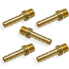 5pcs Hose Barb Fittings 1/4″ Barb To 1/8″ NPT Male Thread Air Hose Fitting