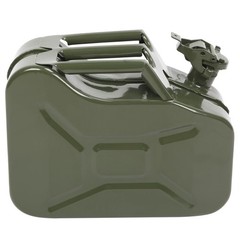10L 0.8mm Army Backup Fuel Can Gasoline Fuel Can Metal Tank Emergency Green