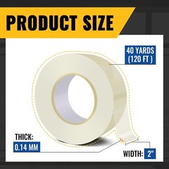 Transparent Window Weather Sealing Tape, 2 Inch x 40 Yards(120 Ft), Clear Window