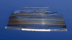 Harris Stay-Silv 15% Flat Brazing Rods .050” X 1/8”. 15 Full Sticks, 8 Partial.