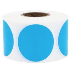 Circle Dot Stickers | 1.5″ inches Round – 500 Pack | Pick One Color