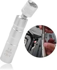14mm Magnetic Spark Plug Socket with 12-Point Thin Wall, 3/8″ Drive and 360° Sw