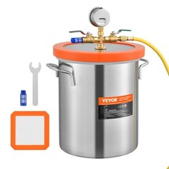 VEVOR Vacuum Chamber Tempered Glass Lid Vacuum 3 Gal Degassing Chamber Silicone
