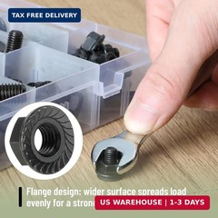 Nuts and Bolts Assortment Kit, 272 pcs, Black Carbon Steel | Grade 10.9, M6, M8