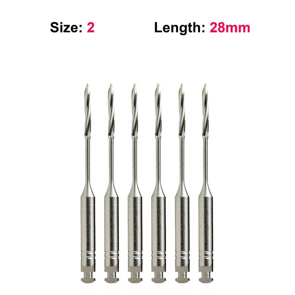 Peeso Reamers Endodontic DRILLS Drill #2 28mm 6/Pkg Top Quality