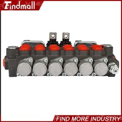 11 GPM Hydraulic Backhoe Directional Control Valve w/ 2 Joysticks,6 Spool