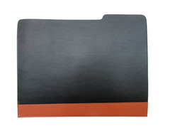 File Folder Leather by Graphic Image Made in America Black w Saddle