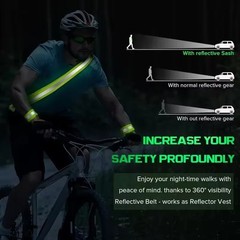 Safety Vest with High Visibility Reflective Belt Stripe Security Adjustable