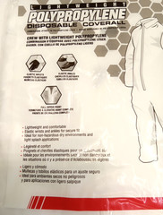 SAS Safety 6843 Lightweight Polyproylene Disposable Coverall Full Zip Large