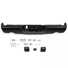 Gloss Black Rear Bumper for 09-18 Dodge Ram 1500 Dual Exhaust w/o Sensor Holes