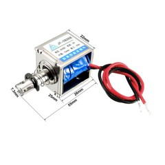 DC 6V 2A 20N 10mm Pull Push Type Open Frame Linear Motion Solenoid Electromagnet