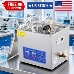 10L Ultrasonic – 240W, 40kHz, Digital Timer & Heater, Heavy-Duty Lab Cleaner