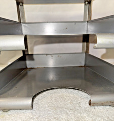 Hamilton Skyline 3-Tier Metal Paper Tray Industrial File Organizer Gray vintage