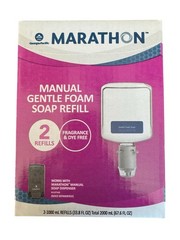 2 Pack of Marathon Manual Foam Soap Refill, 1000 mL (GP7671200). New In Box!