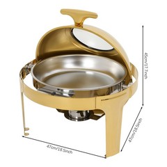 3Pcs 6L Chafing Dishes with Fuel Holders & Handle Stainless Steel Buffet Dishes