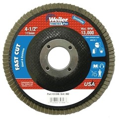 Vortec Pro Abrasive Flap Disc, 4-1/2 in dia, 80 Grit, 7/8 Arbor, 13000 rpm, Type