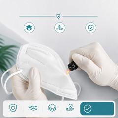 KN95 Protective Face Mask 5-Layer Disposable Respirator PM2.5 Adult White