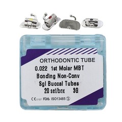80pcs Tubos de ortodoncia Dental Buccal Tubes 1st Molar Tube MBT 022 3G Bondable