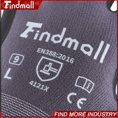 Findmall 6 Pairs L-Size Work Gloves MicroFoam Nitrile Coated Knit Nylon Gloves
