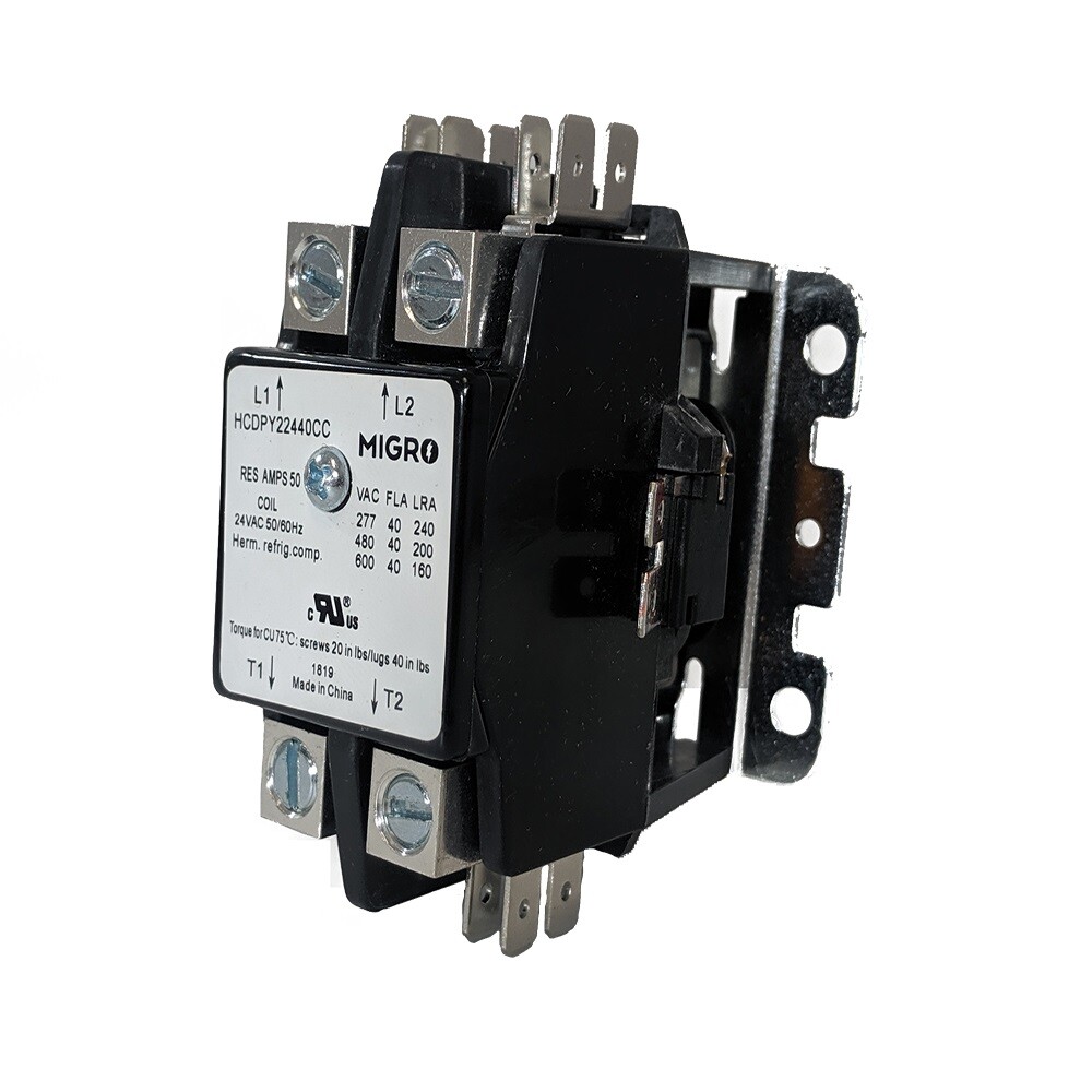Furnace Repl Titan Max Dp Contactor 2 Pole 40 Amp 24V Coil HVAC AC 50A 30A Motor