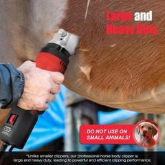 600W Heavy Duty Horse Clipper 6-Speed Electric Livestock Body Grooming