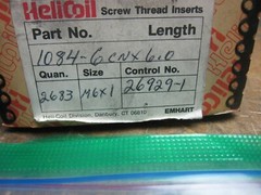 50 pieces Genuine Helicoil M6X1 stainless thread repair inserts (per 50 pack)