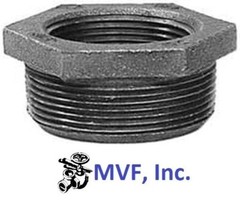 1/2″ MNPT x 3/8″ FNPT Hex Reducing Bushing Black Malleable Iron MI12040341BMI