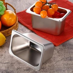 Commercial-Grade 1/9 Size Stainless Steel Food Containers – 4″ Deep Set of 10