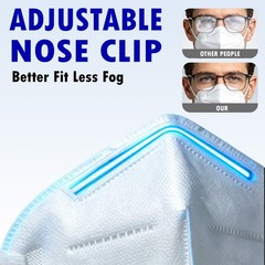 Miuphro White KN95 Foldable Face Masks – 100 Count (2 Boxes of 50) | PFE ≥95%